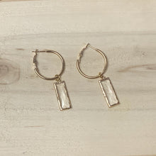 Load image into Gallery viewer, Crystal Pendant Hoops

